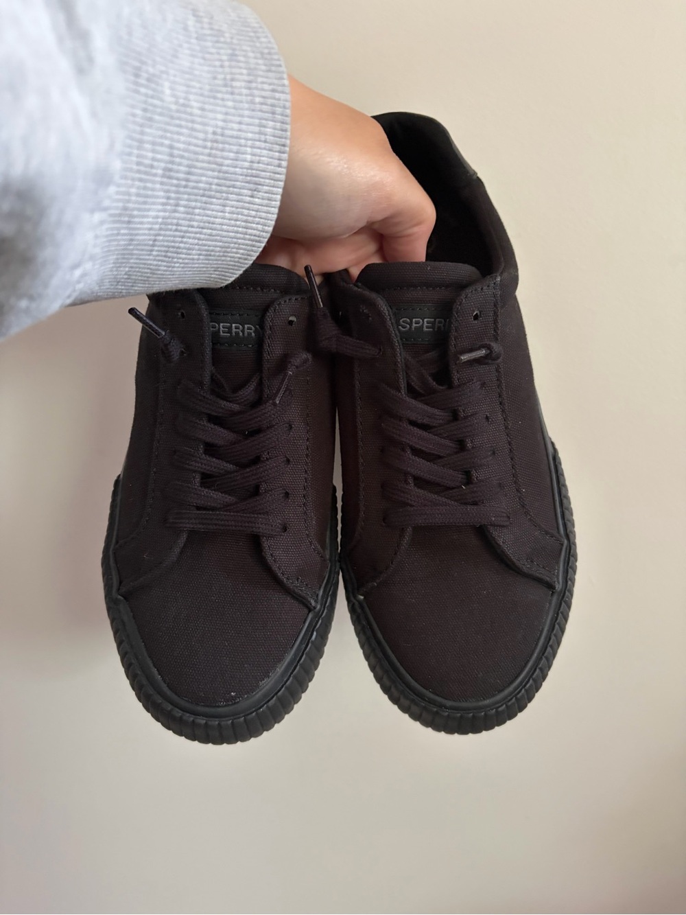 Sperry Top-Sider | Crest Vibe | All Black Canvas Sneakers | Women's Size 6.5